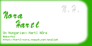 nora hartl business card