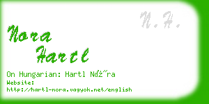 nora hartl business card